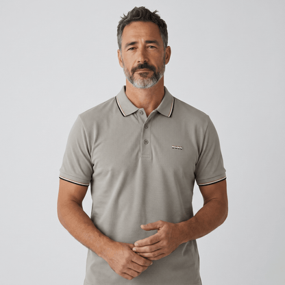 🤍✨ Hugo Boss Beige Luxury Polo Shirt – Timeless Smart Casual Essential 👔🔥