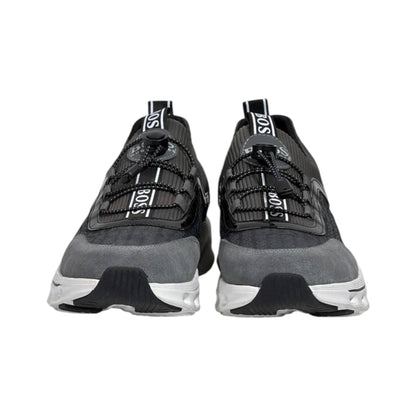 🩶🖤 Hugo Boss Grey & Black Luxury Runner Sneakers 👟⚡