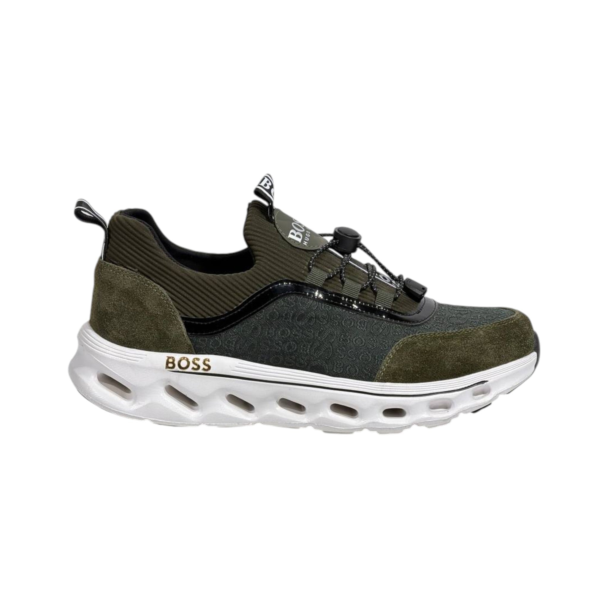 💚🖤 Hugo Boss Lightweight Slip-On Runner Sneakers 👟⚡