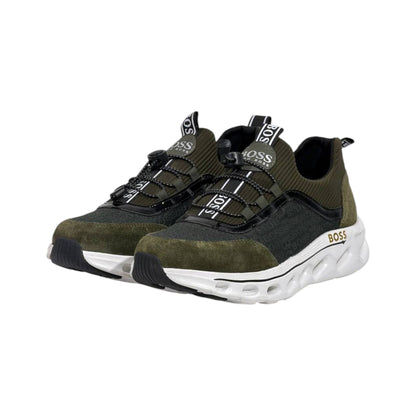 💚🖤 Hugo Boss Lightweight Slip-On Runner Sneakers 👟⚡