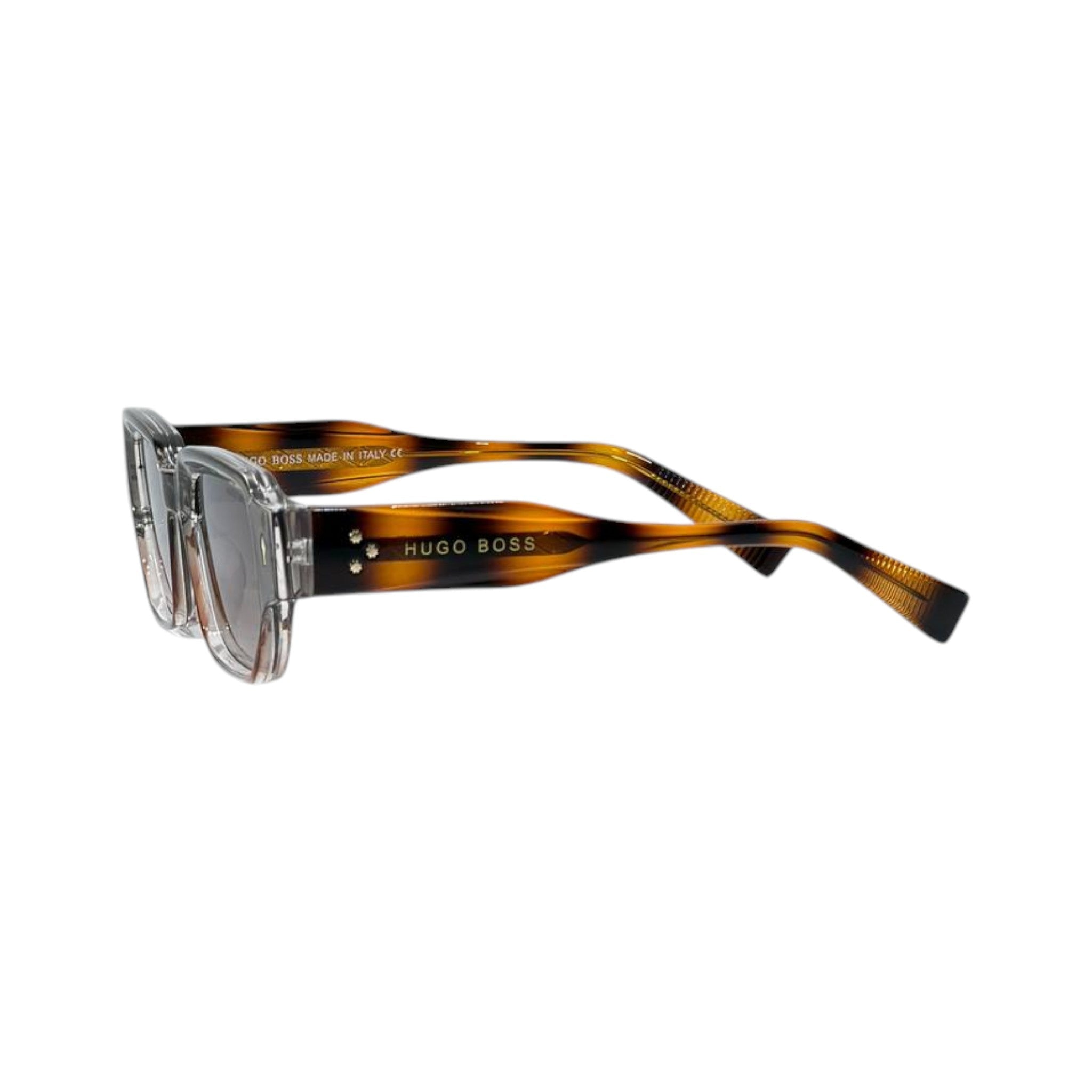 🕶️ Hugo Boss Transparent Tortoise Square Sunglasses | Luxury Statement Collection ✨