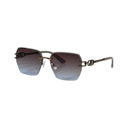 Jimmy Choo Gradient Rimless Sunglasses – Soft Luxe Edition 🤎✨