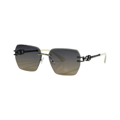 Jimmy Choo Inspired Rimless Sunglasses – Nude & Black Soft Luxury ✨🤍🖤