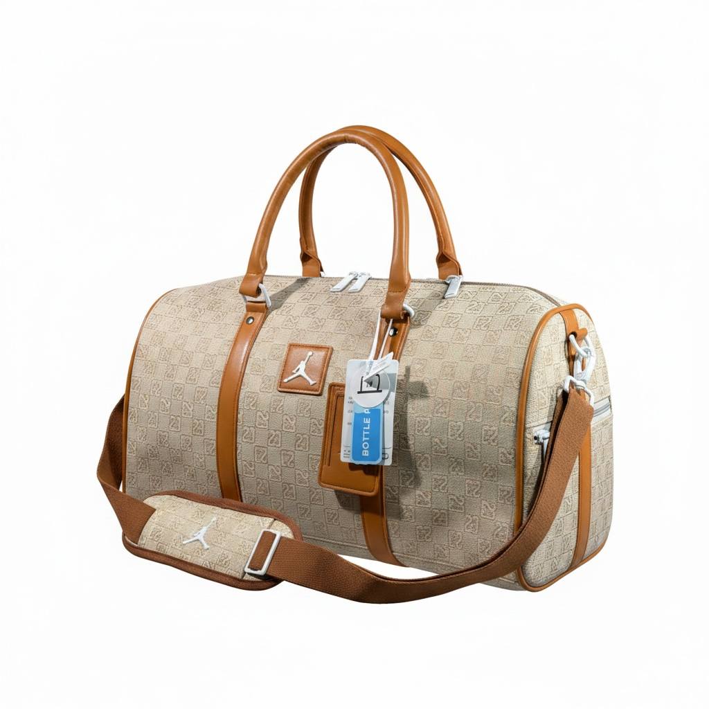 Jordan Beige & Camel Luxury Duffel Bag Limited Edition 🤎✨