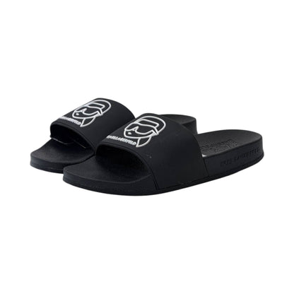 🖤 Karl Lagerfeld IKONIK Slide Sandals – Signature Black Edition