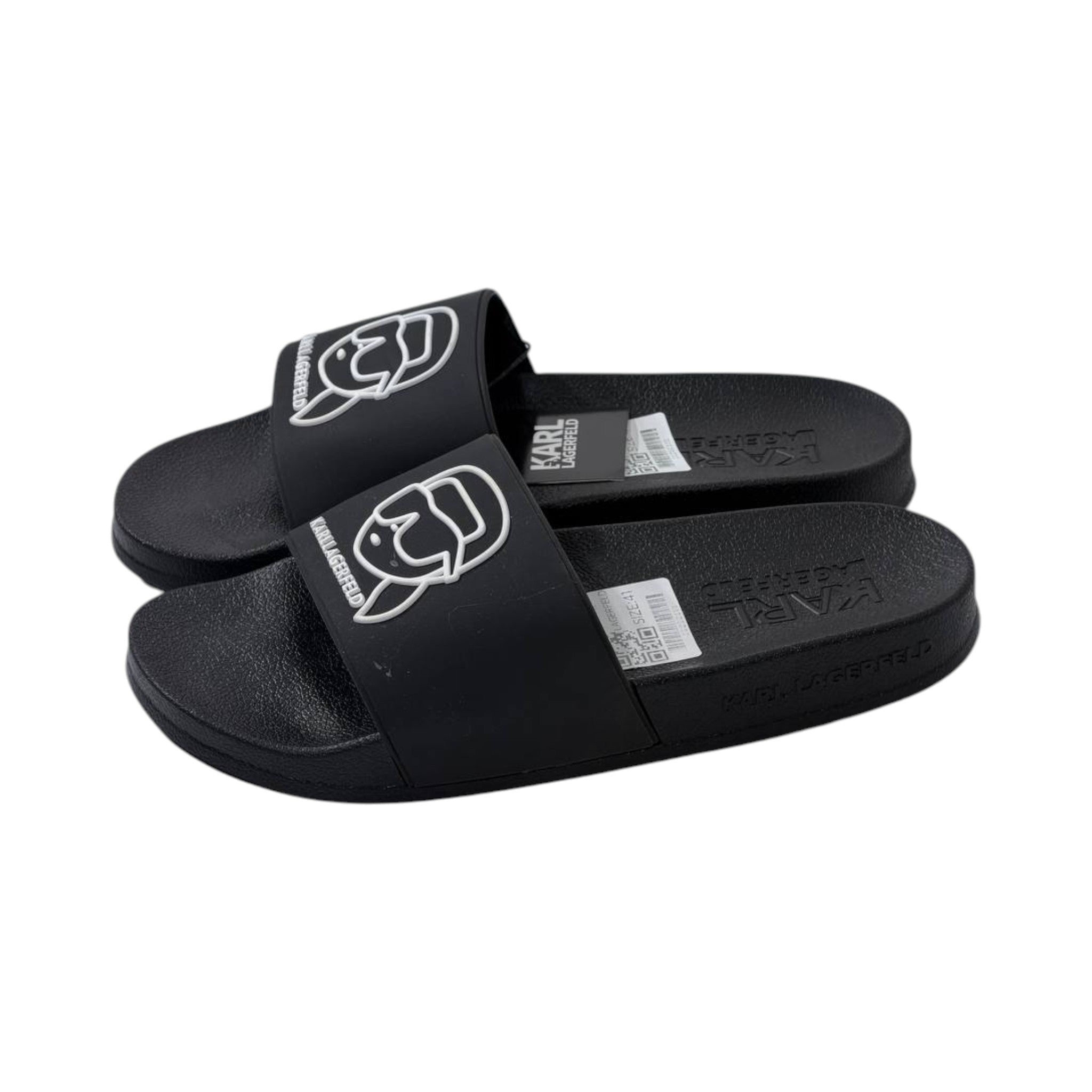 🖤 Karl Lagerfeld IKONIK Slide Sandals – Signature Black Edition