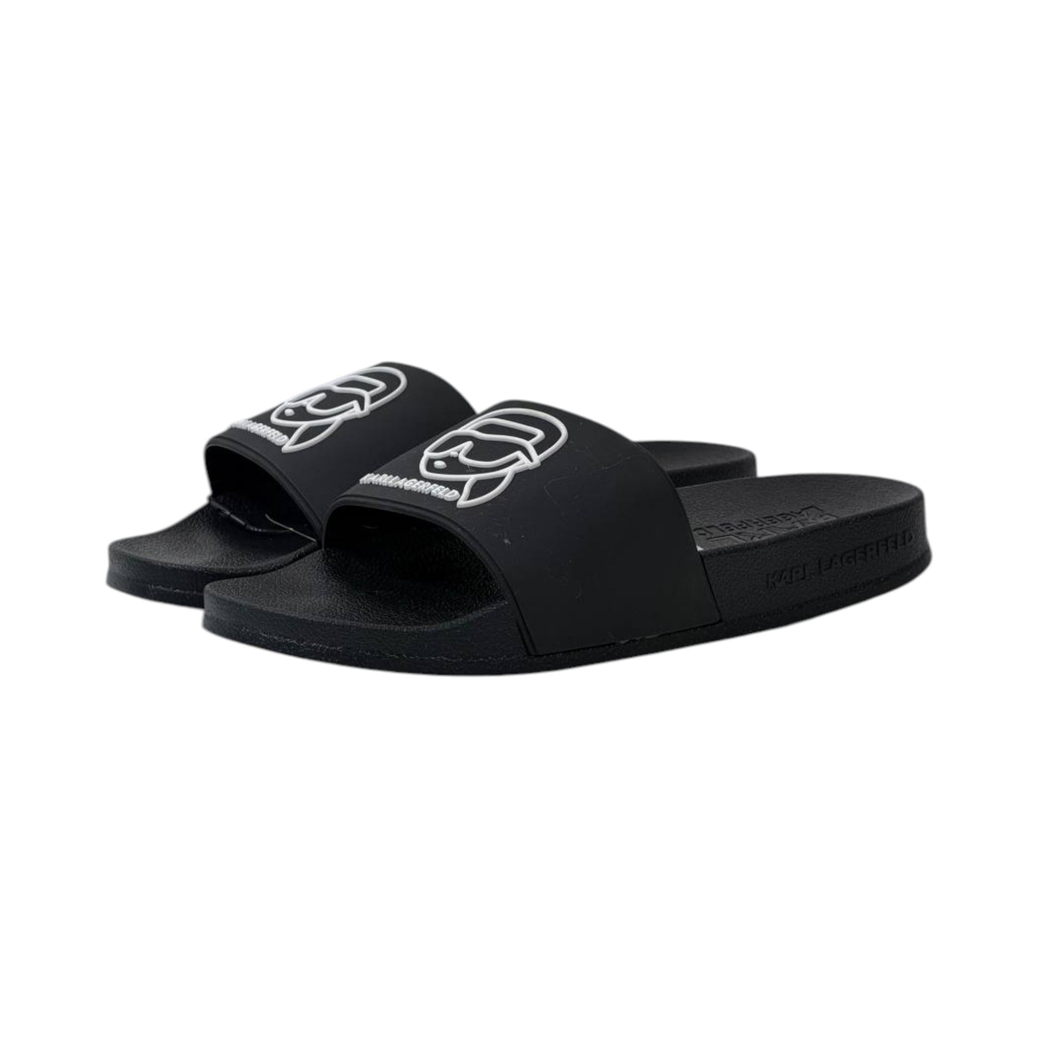 🖤 Karl Lagerfeld IKONIK Slide Sandals – Signature Black Edition