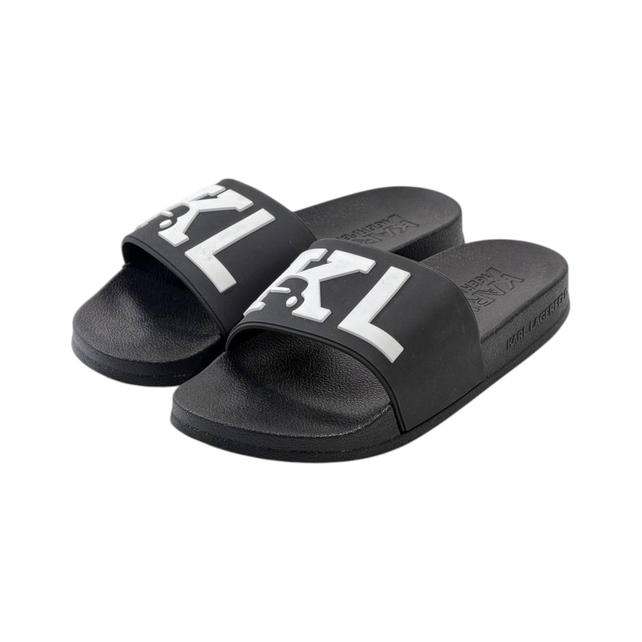 🖤 Karl Lagerfeld KL Monogram Slides – Luxury Comfort Meets Iconic Style