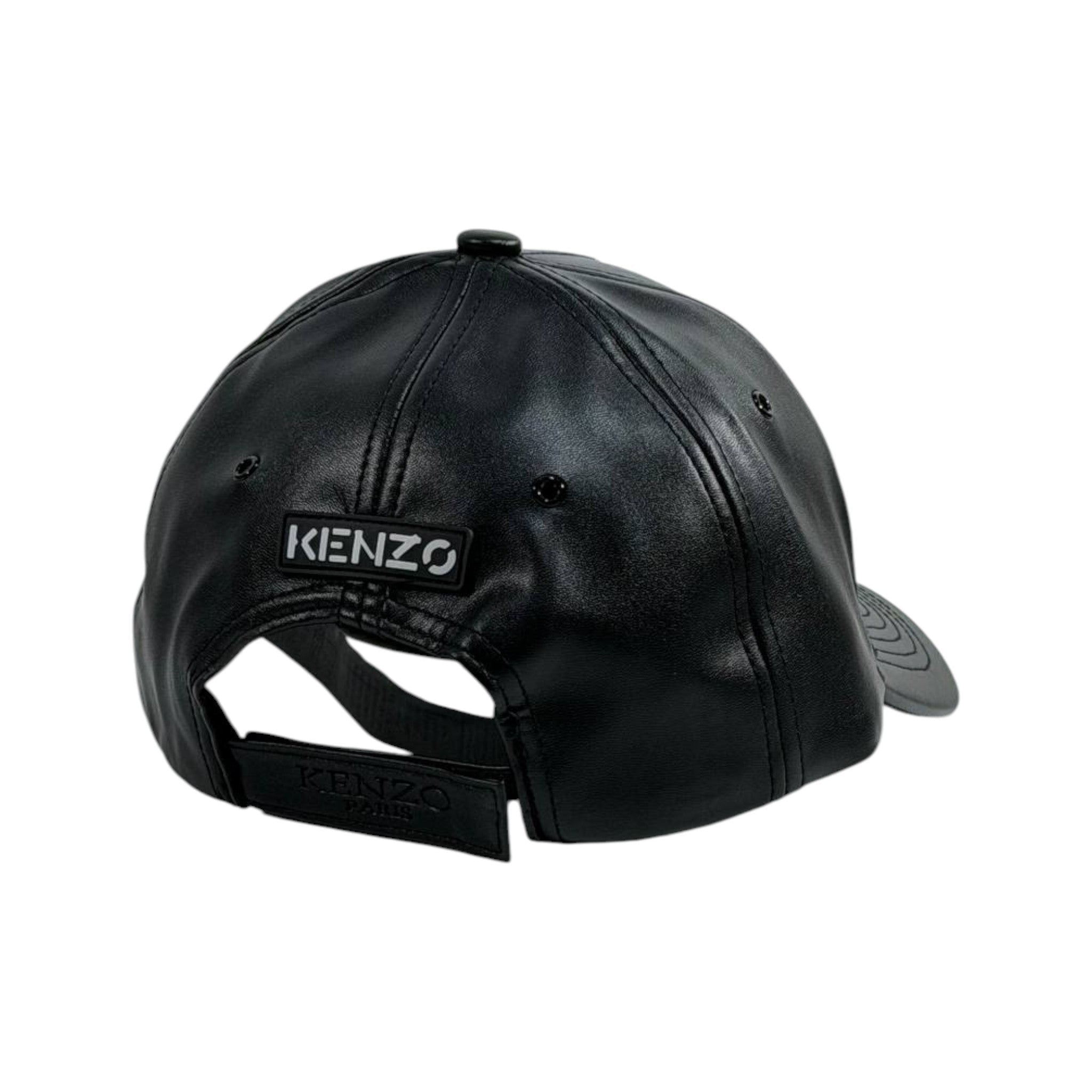 Kenzo Tiger Black Leather Cap – Premium Embroidered Edition 🐯🖤