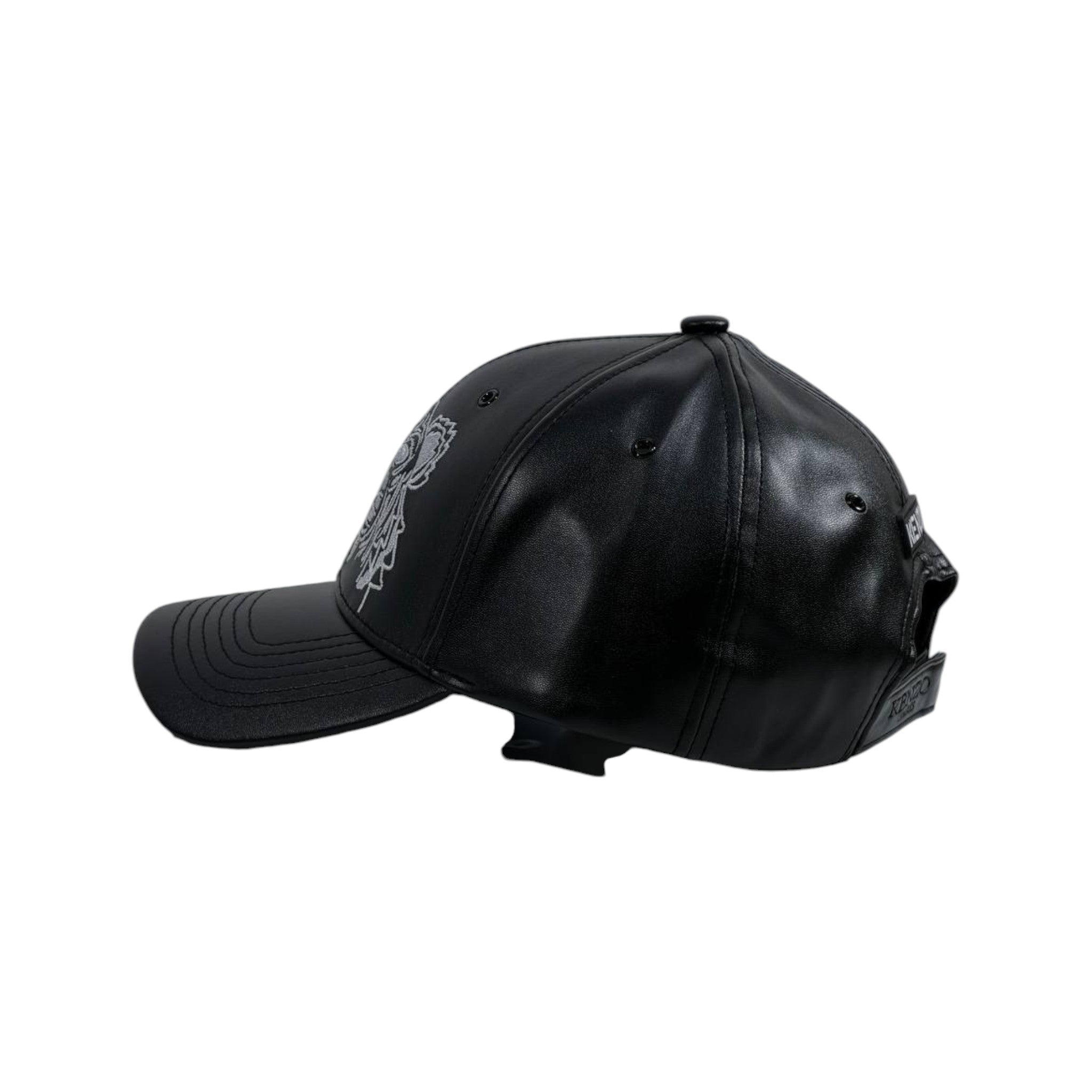 Kenzo Tiger Black Leather Cap – Premium Embroidered Edition 🐯🖤