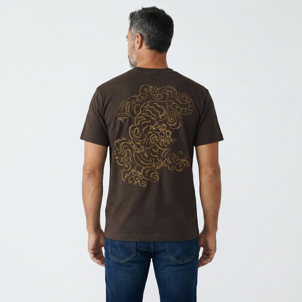 Kenzo Tiger Graphic T-Shirt – Brown Edition 🐅🤎 | Luxury Streetwear Statement