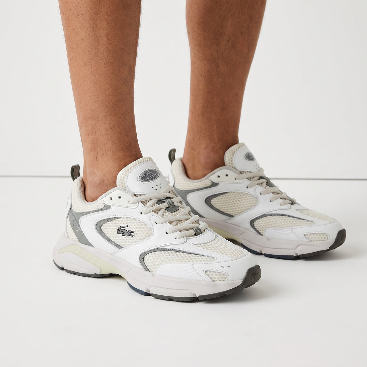 Lacoste Chunky Runner — Cream & Grey