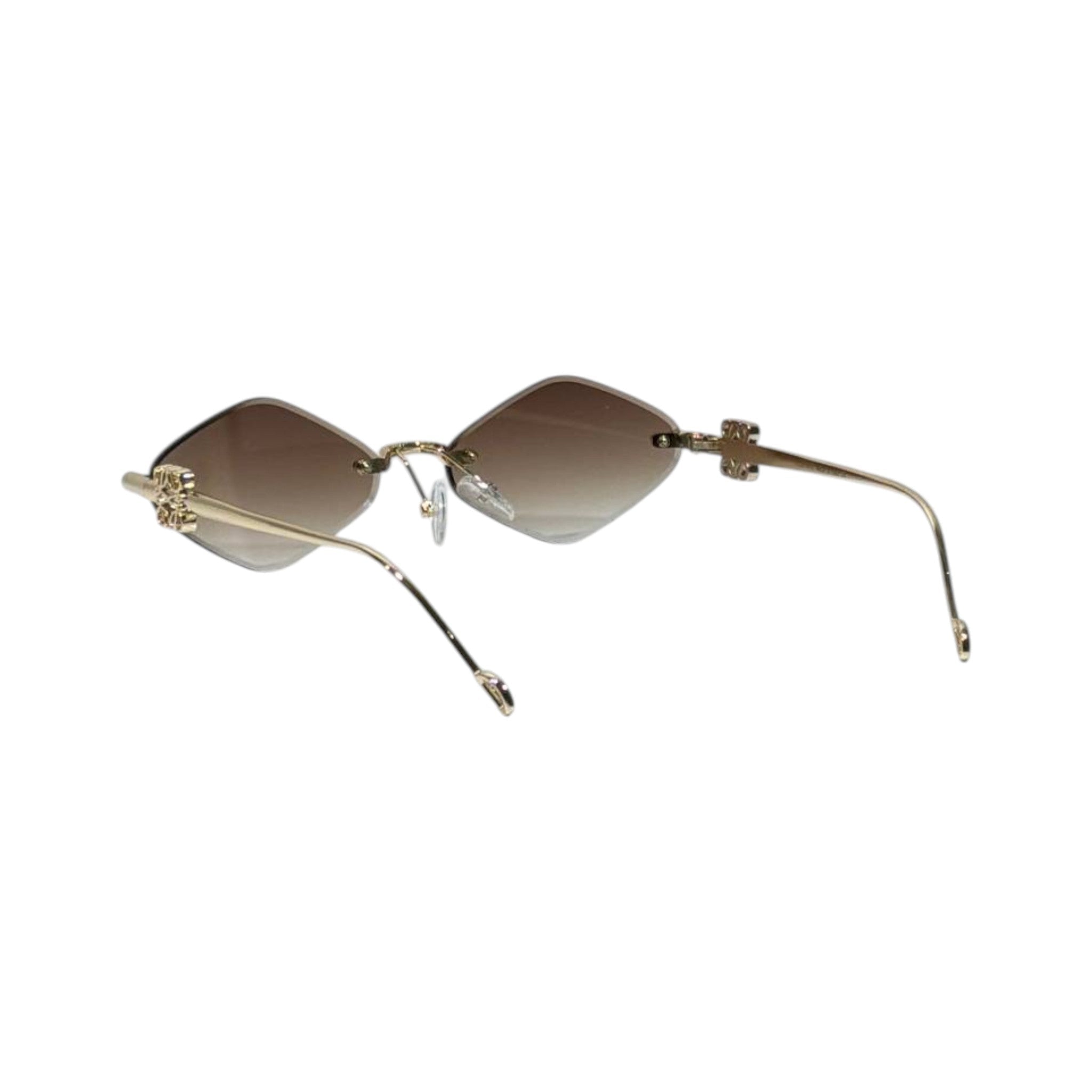 🕶️ Loewe Rimless Geometric Sunglasses – Minimalist Luxury & Timeless Elegance ✨🤎 Elevate your style with these sophisticated Loewe Ri
