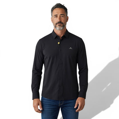 Loro Piana Black Long Sleeve Shirt 🖤✨ Minimal Luxury Fit