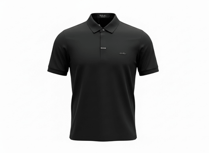 Loro Piana Black Minimal Polo Shirt 🖤✨ Modern Luxury Fit