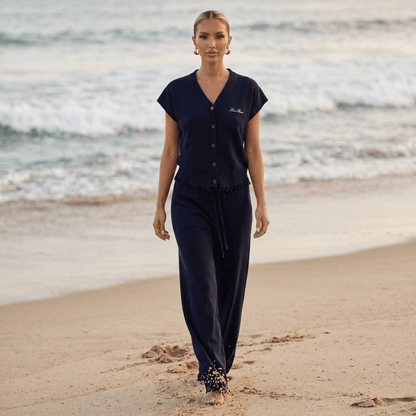 Loro Piana Cashmere Knit Lounge Set – Black 🖤✨