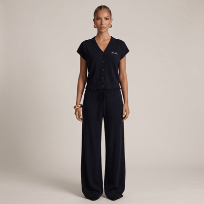 Loro Piana Cashmere Knit Lounge Set – Black 🖤✨