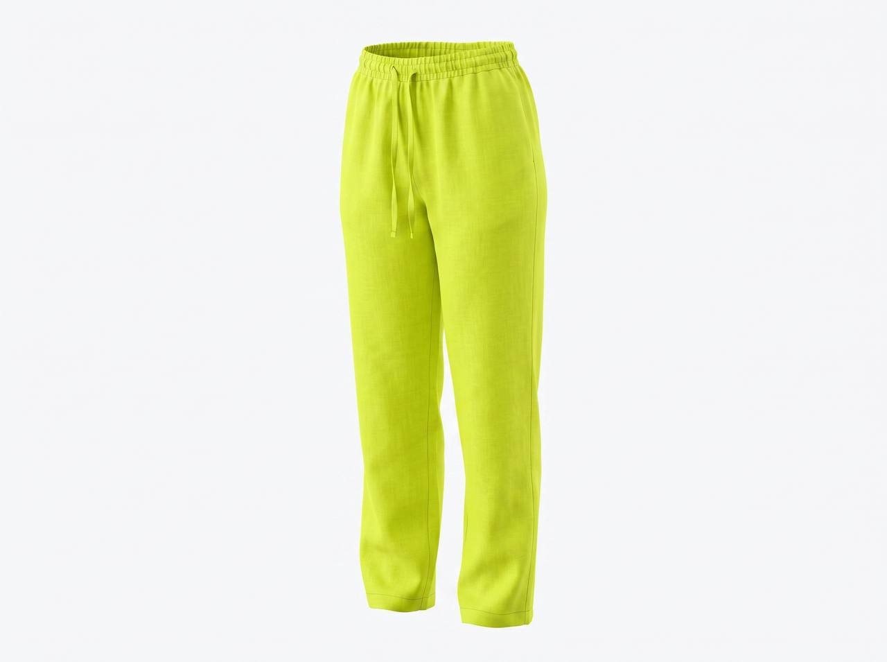 💚 Loro Piana Lime Green Linen Lace Full Set – Shirt & Wide-Leg Pants ✨