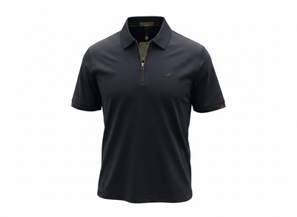 Loro Piana Navy Zip Polo Shirt 🔵✨ Luxury Half-Zip Signature Fit
