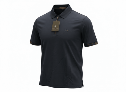 Loro Piana Navy Zip Polo Shirt 🔵✨ Luxury Half-Zip Signature Fit