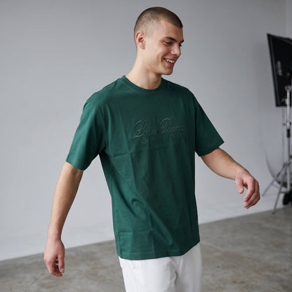 Loro Piana Oversized Signature Tee – Forest Green Luxury Edition 🌲✨