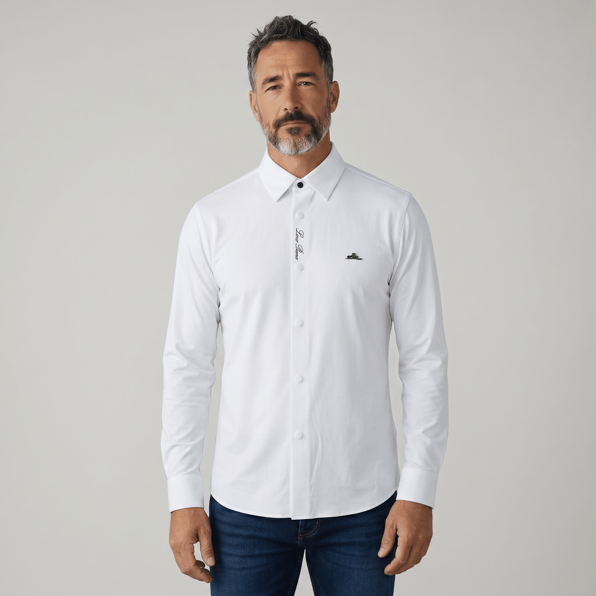 Loro Piana White Long Sleeve Shirt 🤍✨ Clean Luxury Fit