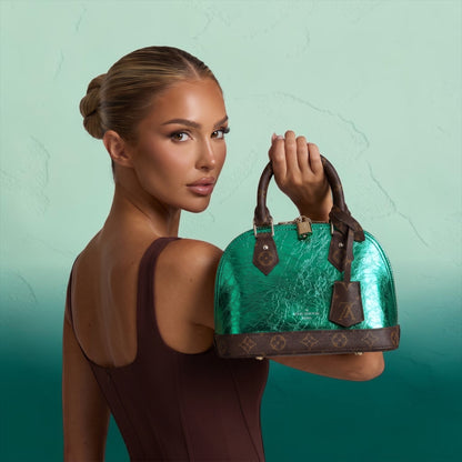 Louis Vuitton Alma BB Emerald Patent Handbag 💚✨