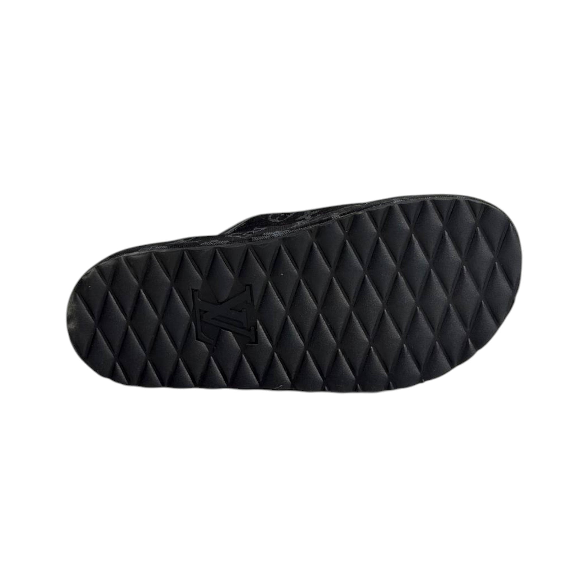 Louis Vuitton Black Monogram Buckle Slides – Luxury Platform Sandals 🖤✨