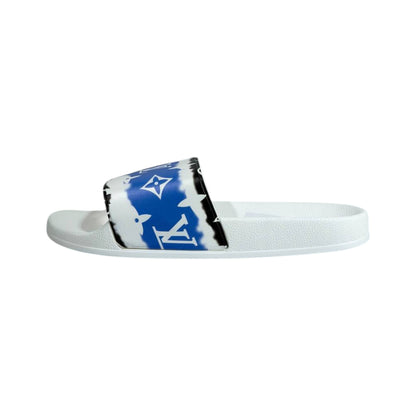 Louis Vuitton Blue Cloud Monogram Slides – Luxury Summer Statement Sandals 💙☁️👡