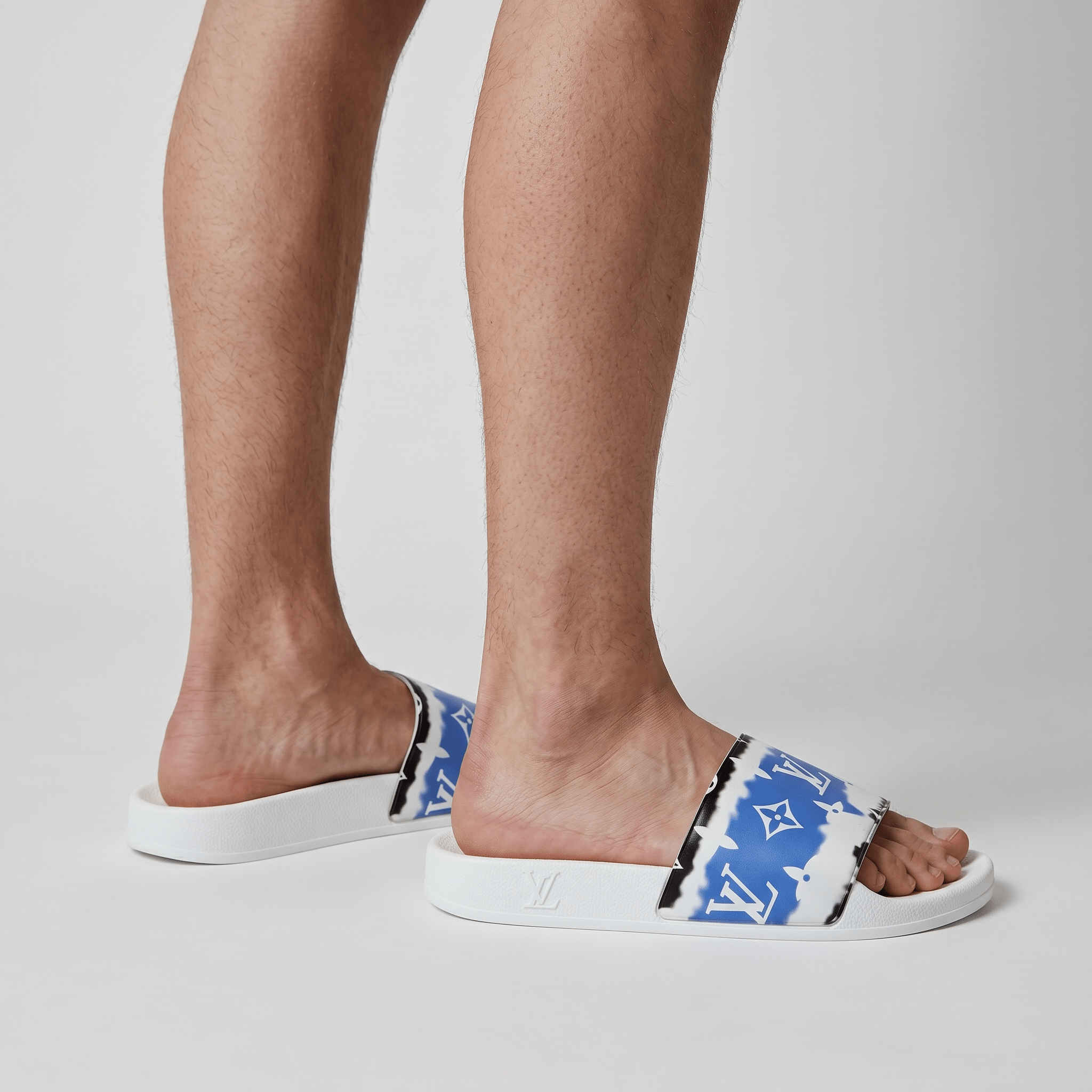 Louis Vuitton Blue Cloud Monogram Slides – Luxury Summer Statement Sandals 💙☁️👡
