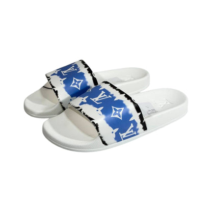 Louis Vuitton Blue Cloud Monogram Slides – Luxury Summer Statement Sandals 💙☁️👡