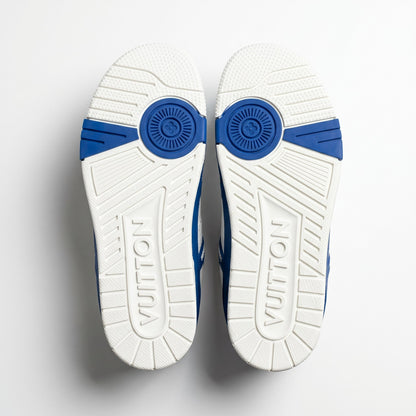 Louis Vuitton Blue Monogram Double Buckle Slides