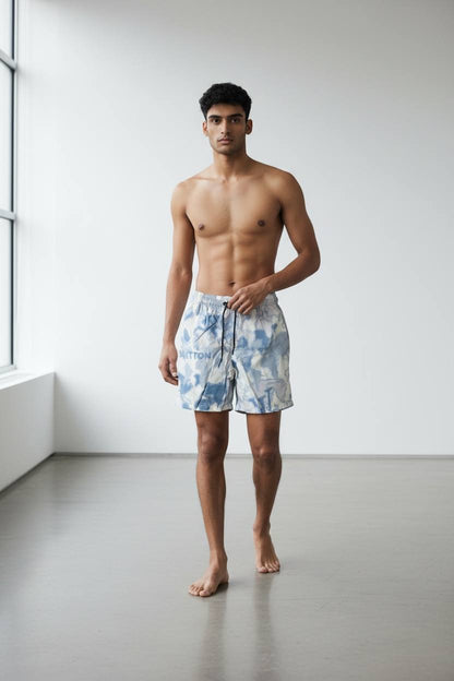 Louis Vuitton Tie-Dye Swim Shorts — Blue
