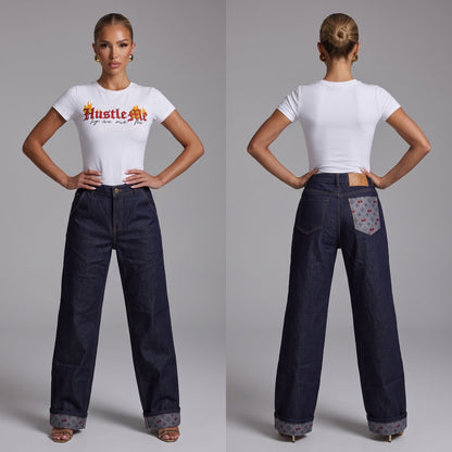 Louis Vuitton Cherry Monogram High-Waist Denim Jeans 🍒✨