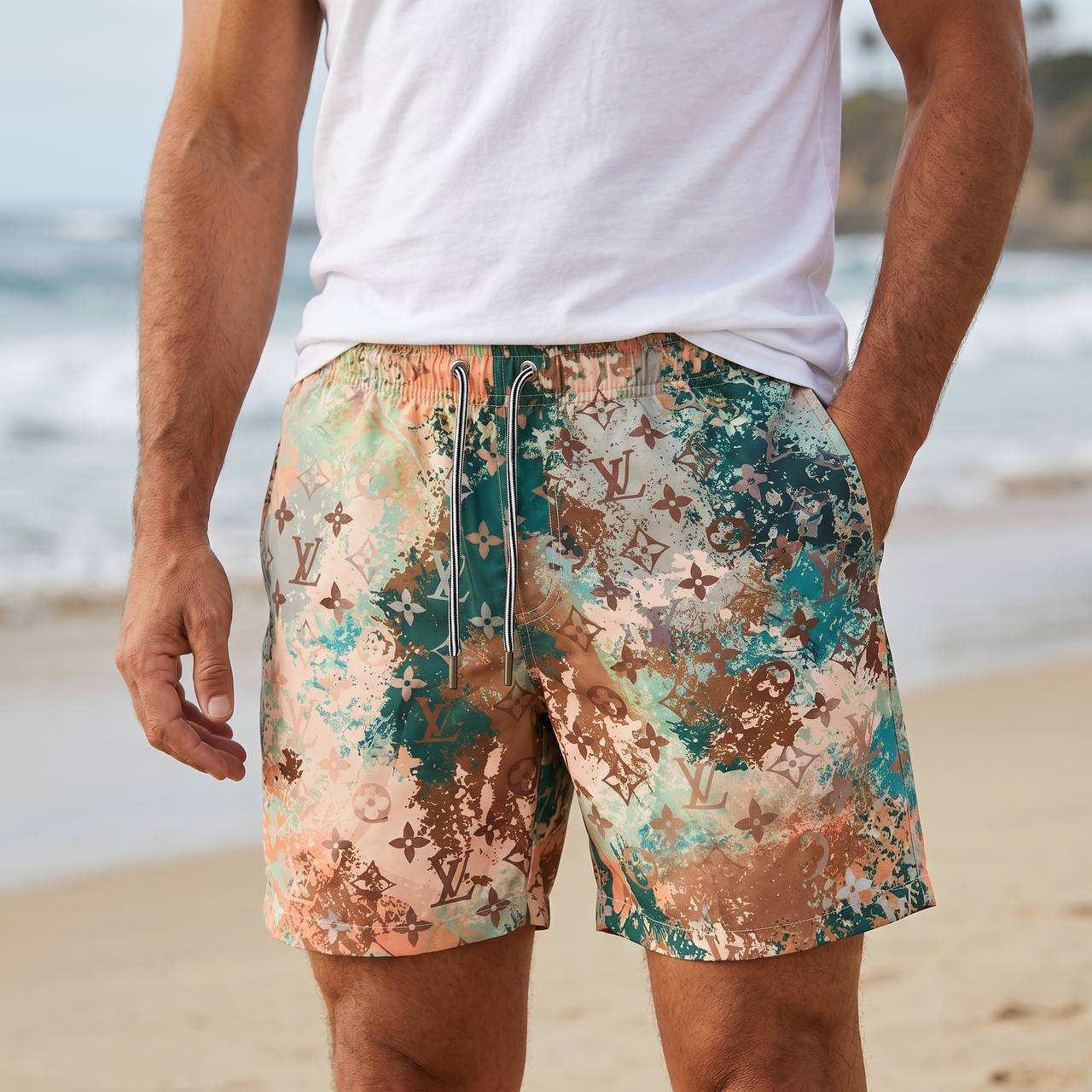 Louis Vuitton Coastal Splash Monogram Swim Shorts 🌊✨