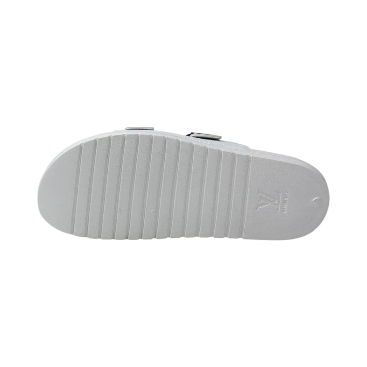🤍 Louis Vuitton Damier Azur Double-Buckle Slides – Clean Luxury, Timeless Style