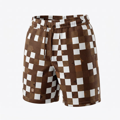 Louis Vuitton Damier Check Swim Shorts – Brown & White 🏖️🤎🤍