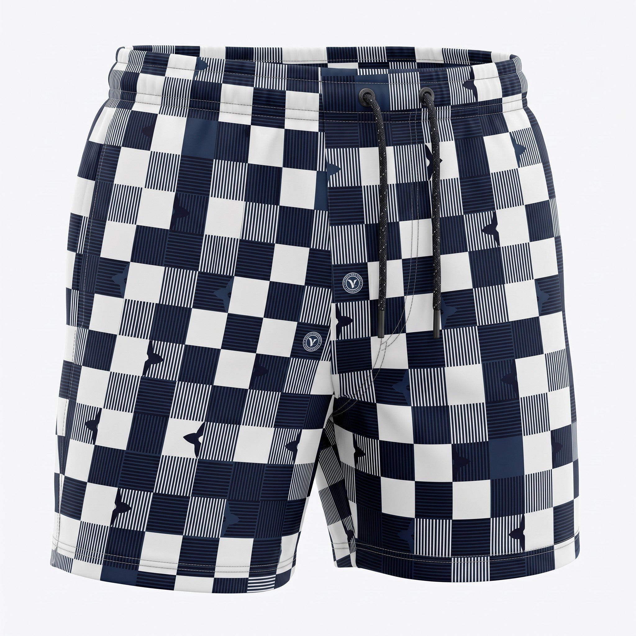 Louis Vuitton Damier Check Swim Shorts – Navy & White 🌊💙🤍