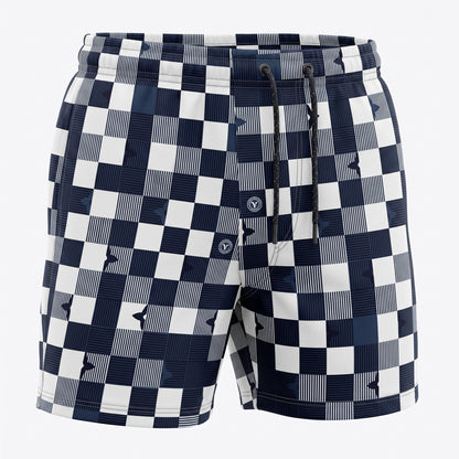 Louis Vuitton Damier Check Swim Shorts – Navy & White 🌊💙🤍