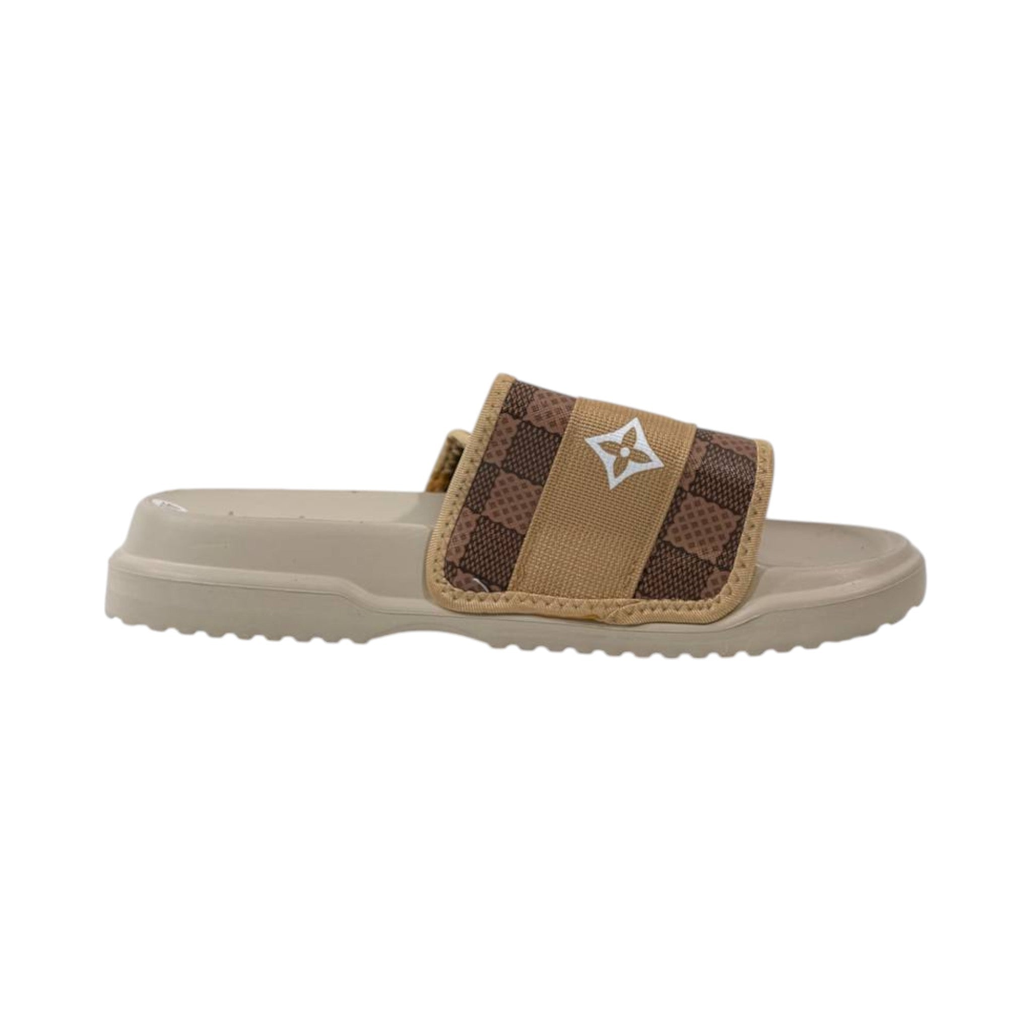 🤎 Louis Vuitton Damier Comfort Slides – Beige Luxury Edition