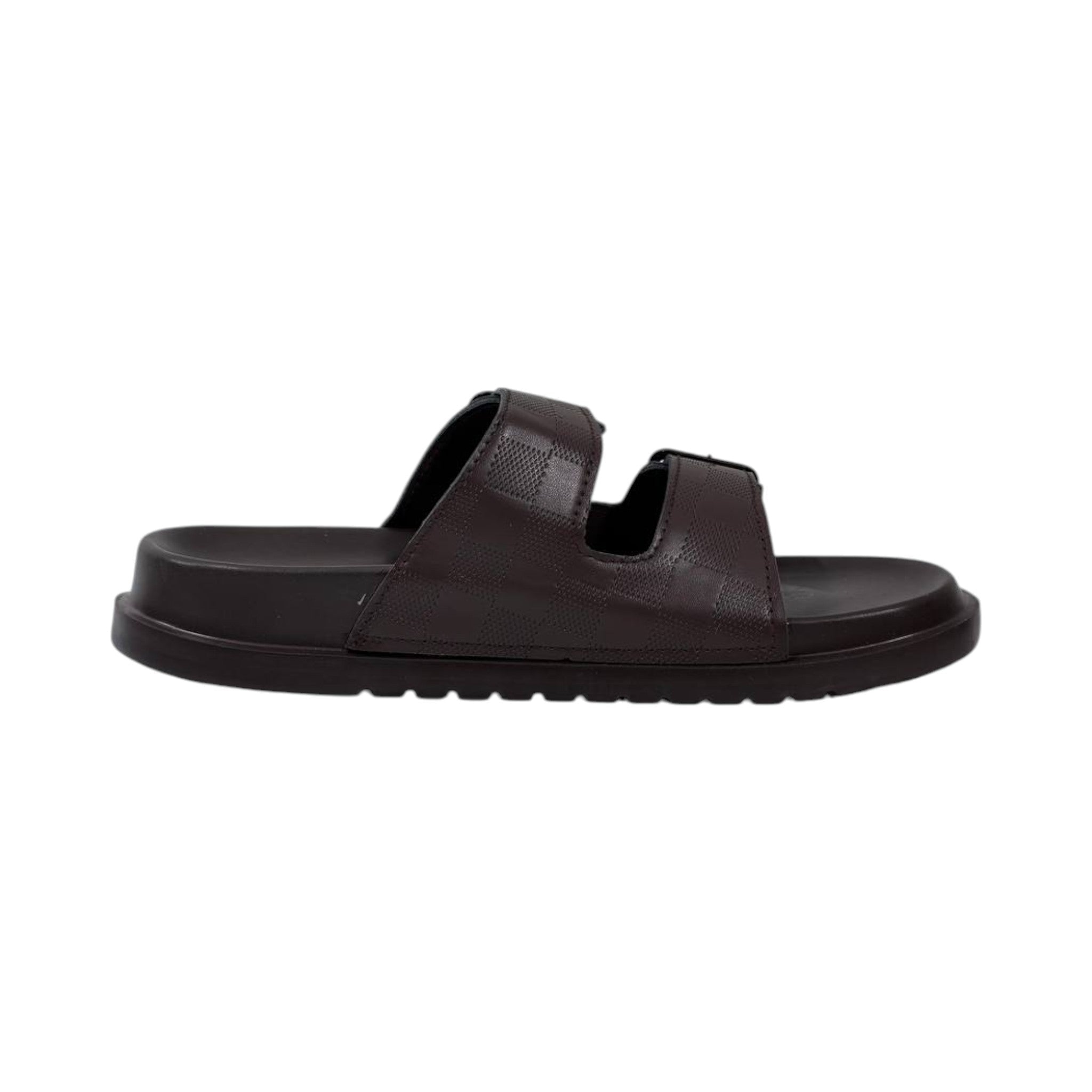 🤎 Louis Vuitton Damier Double-Buckle Slides – Luxury Comfort Redefined