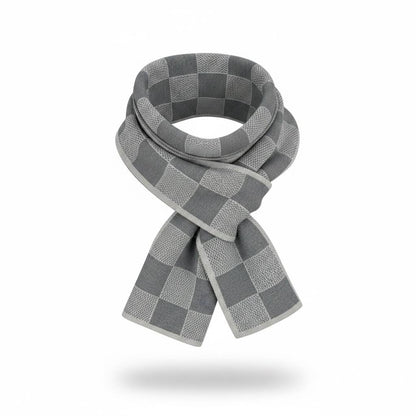 Louis Vuitton Damier Scarf – Grey Iconic Luxury 🩶🧣