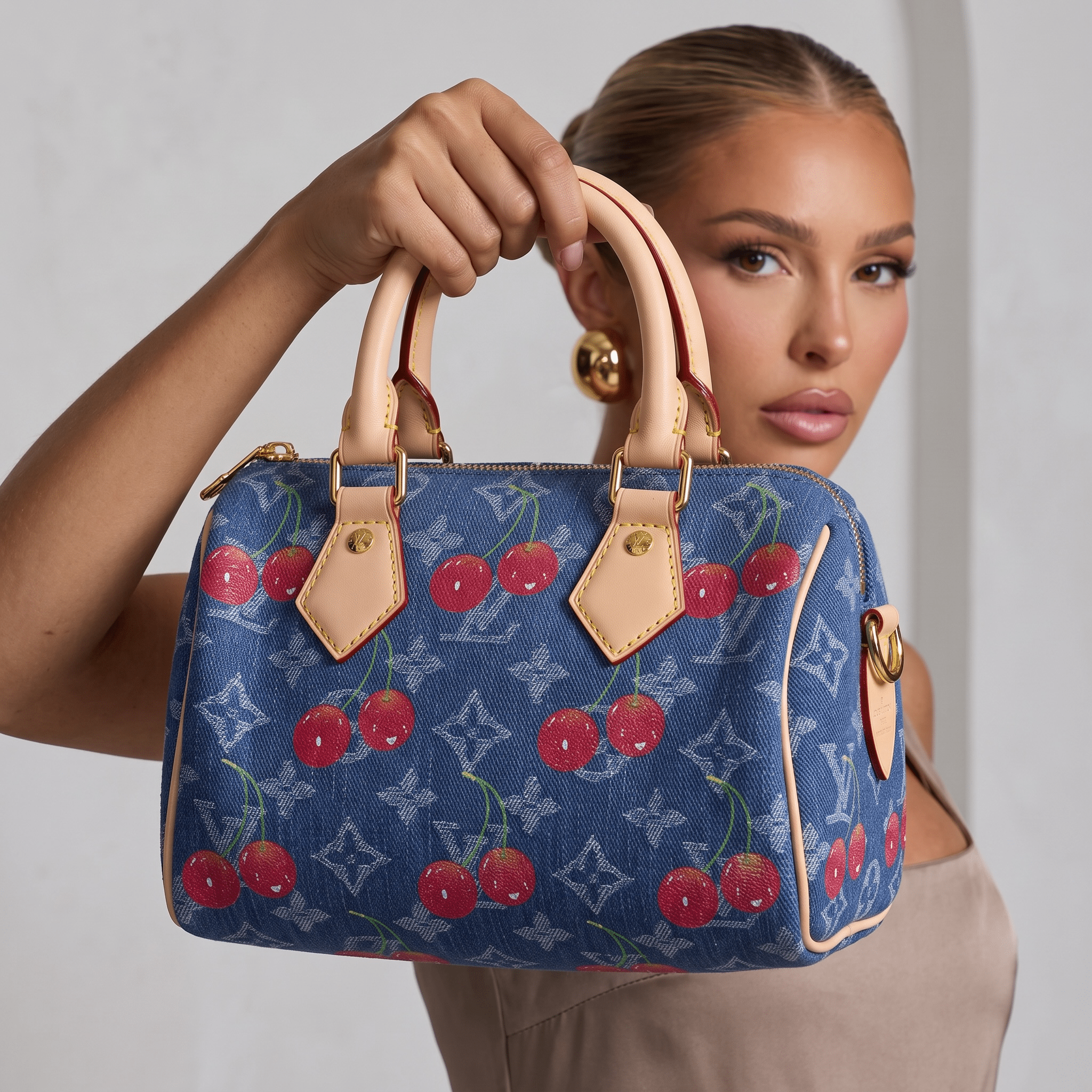 Louis Vuitton Denim Cherry Bag – Blue 🍒👜