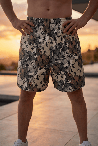 Louis Vuitton Floral Monogram Swim Shorts – Beige Multi 🌺🩳✨