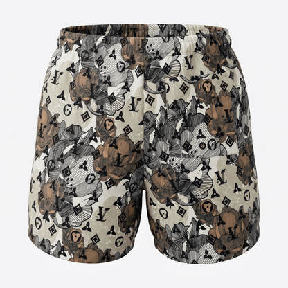 Louis Vuitton Floral Monogram Swim Shorts – Beige Multi 🌺🩳✨