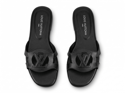 Louis Vuitton LV Cut-Out Flat Sandals – Black 🖤✨