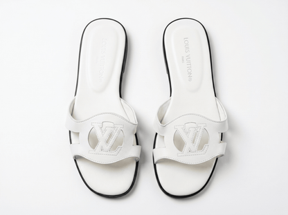 Louis Vuitton LV Cut-Out Flat Sandals – White 🤍✨