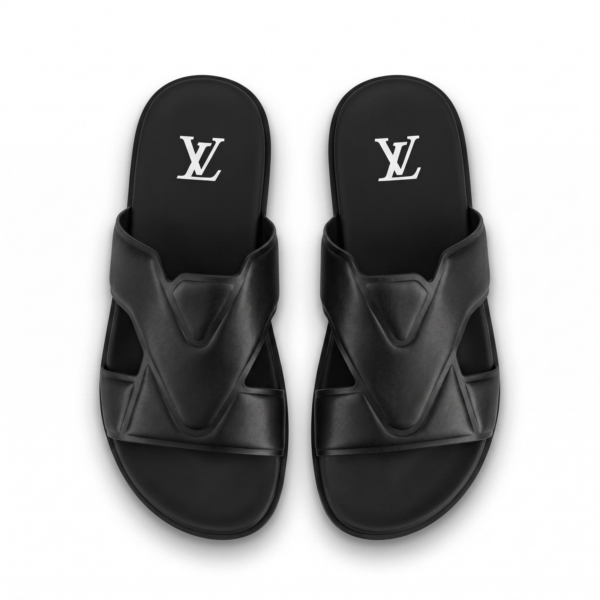 Louis Vuitton LV Horizon Comfort Slides – Matte Black