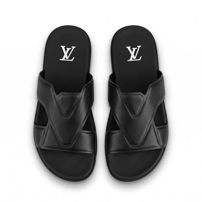 Louis Vuitton LV Horizon Comfort Slides – Matte Black