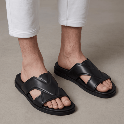Louis Vuitton LV Horizon Comfort Slides – Matte Black